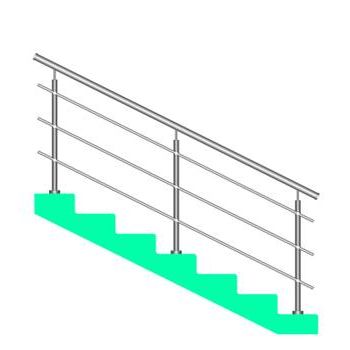 Перила с 3 мя ригелями